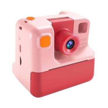 Imagem de Câmera de impressão instantânea para crianças, prática para tirar fotos, compacta, novidade, câmera digital, resistente para crianças, adolescentes de, rosa