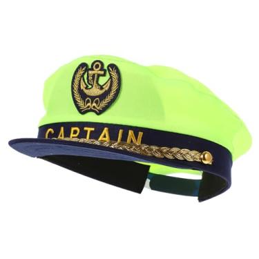 Imagem de BRIGHTFUFU chapéu de festa chapéu de capitão da chapéu de de avião bonés para homens roupas para homens roupas e acessórios chapéu de capitão cosplay multicolorido adereços iate cara