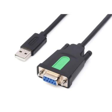 Imagem de TUOPUONE Cabo adaptador serial industrial USB para RS232 tipo A para DB9 porta fêmea original FT232RL comprimento do cabo 1,5 m com alto requisito de comunicação