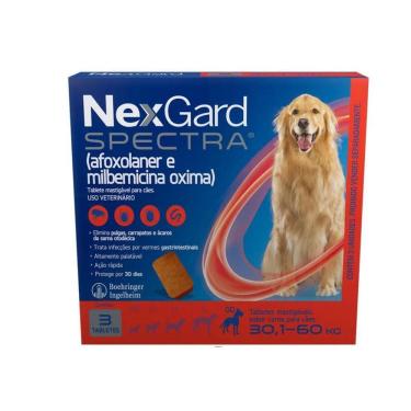 Imagem de Nexgard Spectra Cães 30,1Kg A 60Kg 3 Tabletes
