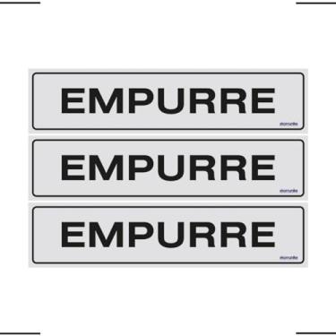 Imagem de Combo 3 Placas De Sinalização Empurre 30x7 Ekomunike - B-520 F9e