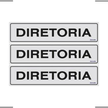 Imagem de Combo 3 Placas De Sinalização Diretoria 30x7 Ekomunike - B-518 F9e
