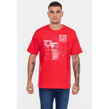 Imagem de Camiseta Fatal Estampada Sport Vermelha