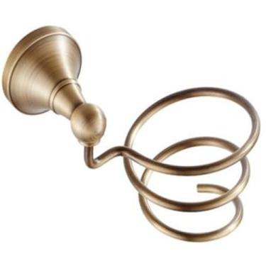 Imagem de Latão polido dourado e amp; Acessórios de banheiro de cristal conjunto de hardware de banho toalheiro barra de toalha suporte de papel saboneteira, rack de secador de cabelo apenas