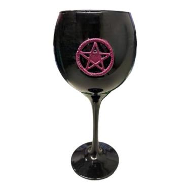 Imagem de Cálice Pentagrama Negro para Altar 20 cm 400 ml em Vidro