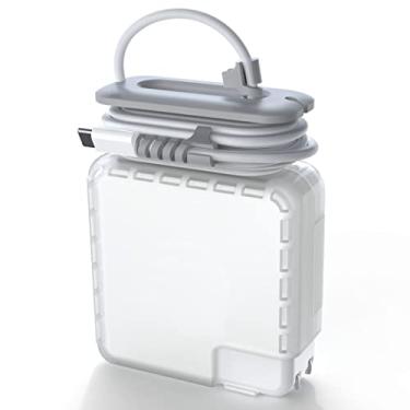 Imagem de Organizador de cabos compatível com carregador MacBook, capa protetora para adaptador de alimentação Magsafe USB-C, cabo de carregamento Mac, cabo de gestão Winder para viagem, laptop e acessórios Mac, Mac Pro 15''&16''