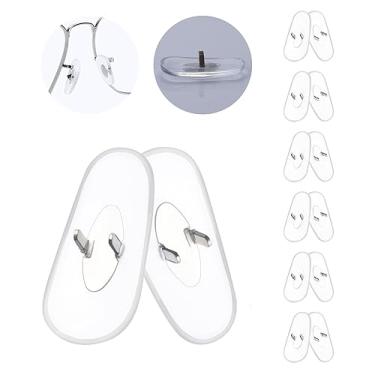 Imagem de MYCOURAG 6 pares de peças de nariz de borracha de silicone de substituição compatíveis com óculos de sol RayBan Aviator RB3025/RB3044/RB3261/RB3445/RB3483/RB3506/RB3519/RB3516/RB3293 - Transparente