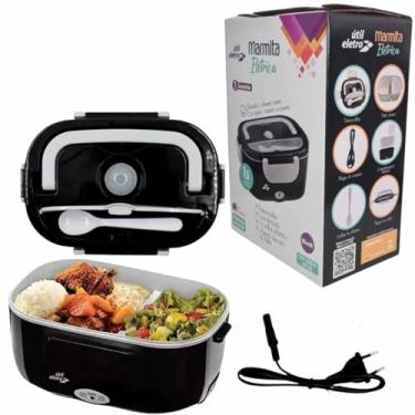 Imagem de Marmita Térmica Elétrica aquecedora de Alimentos Verduras e Legumes portátil com Tomada 110/220V e descascador de Legumes
