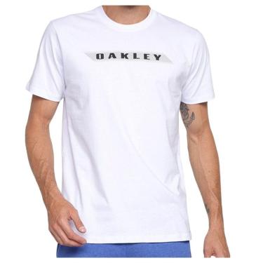 Imagem de Camiseta Oakley Striped Bark Masculina - Branco-Masculino