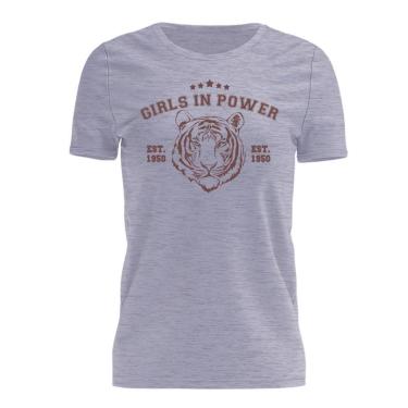 Imagem de Tshirt Blusa Meninas T-shirt Estampada Manga Curta Girls In Power Feminina-Feminino