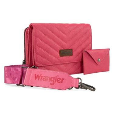 Imagem de Wrangler Bolsa transversal feminina acolchoada para celular, bolsa transversal, Rosa escuro 3002