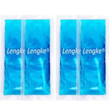 Imagem de Leng Ke Bolsas de gelo aprovadas pela TSA para viagens, bolsa de gelo reutilizável adequada para a maioria dos estojos de viagem com refrigerador de insulina (4 pacotes)