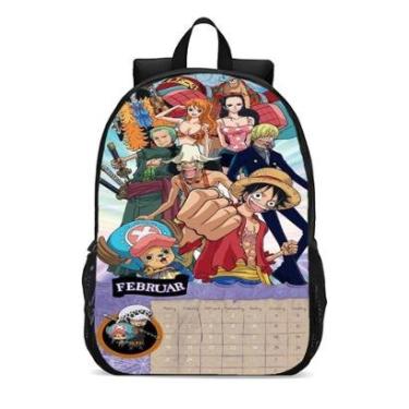 Imagem de Mochila Escolar Infanto Juvenil Anime One Piece Luffy Capitão Novidades 0312-Unissex