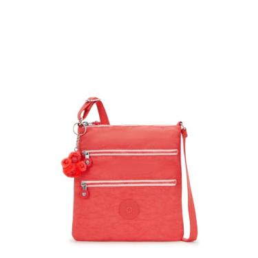 Imagem de Kipling Mini bolsa tiracolo feminina Keiko, bolsa leve ajustável, alça de ombro durável, Quase coral, 8''L x 9''H x 1.25''D