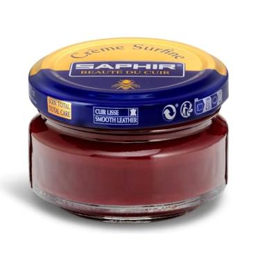 Imagem de Saphir Creme Surfine Pommadier – Creme de cera de abelha para produtos de couro, Borgonha, 50 ml
