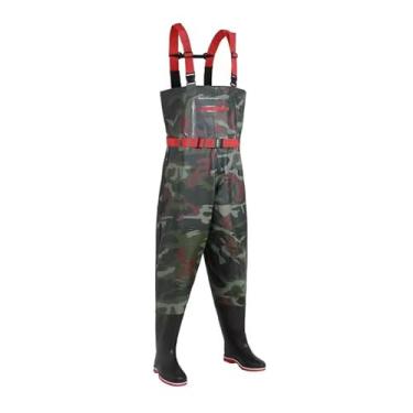 Imagem de Waders Waders De Quadril Em PVC Para Homens, Waders De Peito Com Botas Para Pesca E Caça, Calças Vadeantes Com Bolsos Selados(Green camouflage,39 EU)