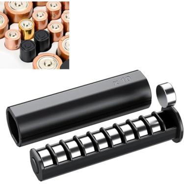 Imagem de (Pacote com 2) Suporte de bateria LR41, capa de pilha de moeda tamanho AA para 20 baterias de aparelho auditivo LR41/AG3/SR41/192/384/RW87/SR41W/GP192/312, armazenamento de botão LR41, permite caber