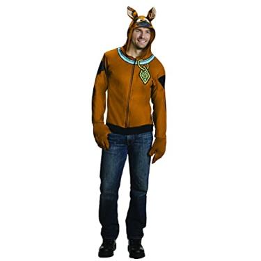 Imagem de Rubies Fantasia masculina Scooby Doo moletom com capuz suprimentos de festa para festas temáticas e Halloween, marrom, grande EUA, Marrom, G