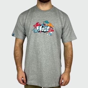 Imagem de Camiseta Lost Mushroom Smurfs Cinza-Masculino