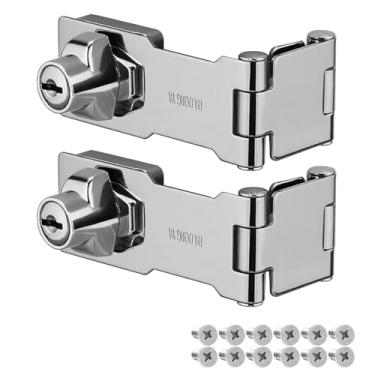 Imagem de Fechaduras de ferrolho com chave, fechaduras de gabinete, fechaduras de armário com chaves, fecho de trava com botão giratório, para gavetas de 90 graus e 180 graus, dabinets, portas, porta de celeiro