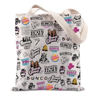 Imagem de TIIMG Bunco Queen Gift Game Night Bunco Club Gambling Gift Casino Gamblers Gift Gambling Lover Gift Tote Bag, Bunco Queen, big