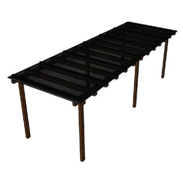 Imagem de Kit Policarbonato Fume 4mm 6,00m X 1,50m - Perfis Naturais