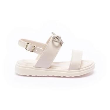 Imagem de Sandália Infantil Menina Feminina Tininha Confortavel com Laço Strass (Off White, BR, Criança de 1 a 3 anos, Numérico, 22)