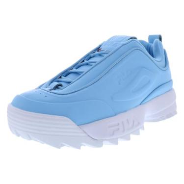 Imagem de Fila Tênis feminino Disruptor II Premium Confortável, Pglo, 38, Corydalis azul/Corydalis azul/branco, 40