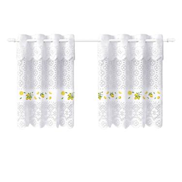 Imagem de Cortina Pia c/ Bando Vitro Real Renda Cozinha 1,60x0,80x0,20