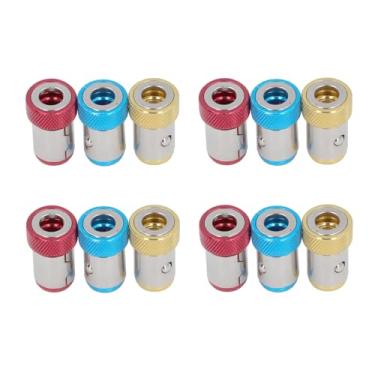 Imagem de 12 PCS Anéis de Parafuso Magnético, Conjuntos de Suporte de Chave de Fenda Suporte de Broca Magnética Suporte de Broca de Sucção de ímã Recartilhado de Liga de Alumínio para Bits