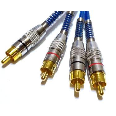 Imagem de 3 Cabos RCA Blindado 1 Metro p Módulo Amplificador Crossover - TECH ON
