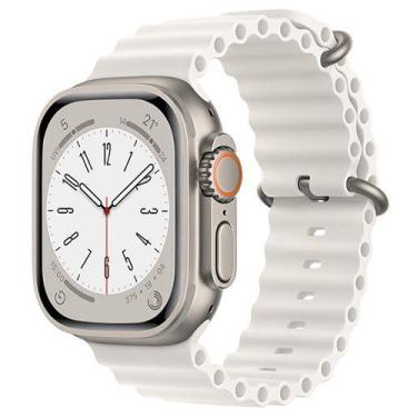 Imagem de Pulseira Oceano para Smartwatch  42/44/45/49mm - Black White, BRANCO
