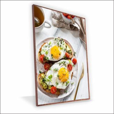 Imagem de Quadro Ovos Canvas Sem Vidro - Center Molduras, 20x20 Filete, Madeira