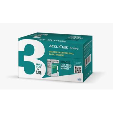 Imagem de Tiras Medidor Glicemia Accu Check Active 150 Unidades - Accu-chek