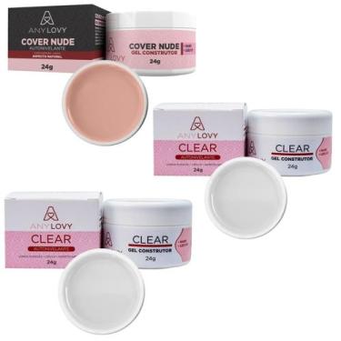 Imagem de Kit 3 Géis Anylovy 24g: Versatilidade e Qualidade para Suas Unhas, Gel