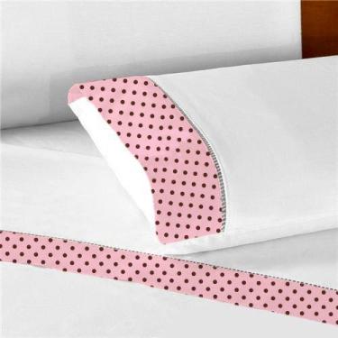 Imagem de Fronha de Berço com Ponto Palito 30cm x 40cm Percal 180 fios - BEM ME 