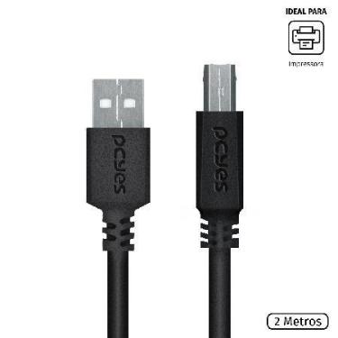 Imagem de Cabo Para Impressora Usb A 2.0 Macho Para Usb B 2.0 Macho 28awg Puro C