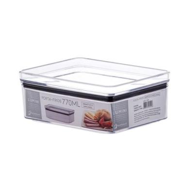 Imagem de Pote Ret. Hermético Lumini Cristal Empilhável 770 Ml C 18,2 X L 13,3 X