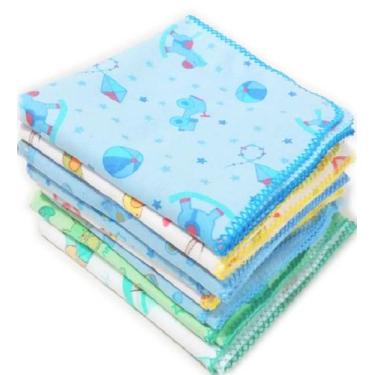 Imagem de Kit 10 Fraldas + 2 Cueiros + 2 Toalhas Banho Capuz+Presente - Dugu, Ma