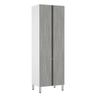 Imagem de Paneleiro Torre 70cm 2 Portas 5 Prateleiras Pérola Luciane Móveis - Lu