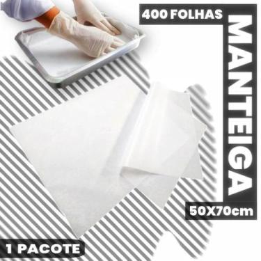 Imagem de Papel Manteiga Forno Assar Bolo Panificadora 50X70 400Folhas - Mamedes