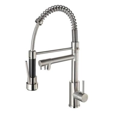 Imagem de Torneira Gourmet Flexivel Cozinha Monocomando Inox Escovado - MQC, Pra
