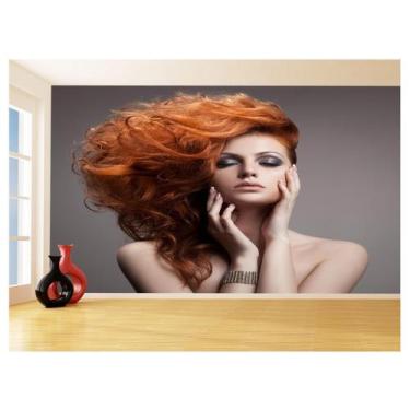 Imagem de Papel De Parede 3D Salão De Beleza Corte Cabelo 3,5M Slb14 - Você Deco