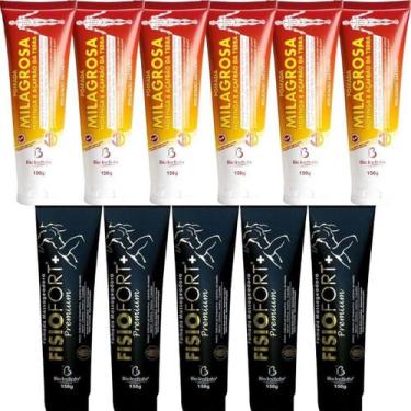 Imagem de Atacado 6 Pomada Milagrosa 150G + 5 Pomada Fisiofort Premium - Bio Ins