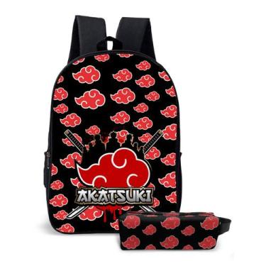 Imagem de Kit Mochila Escolar Com Estojo Infantil Naruto Volta Às Aula - Thuco G