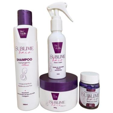 Imagem de kit Sublime Hair Tônico 120Ml+ Máscara 300G+ Shampoo 300Ml - Bio Vital