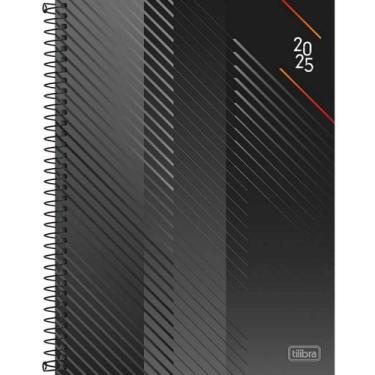 Imagem de Agenda espiral 2025 diaria spot preto grande tilibra