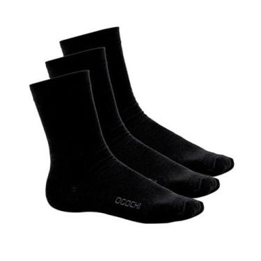 Imagem de Meia Masculina Ogochi Kit com 3 Preto - 023470