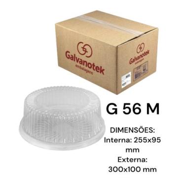 Imagem de Embalagem para bolo g56 m 4 cx 50 un torta tampa m cristal - GALVANOTE