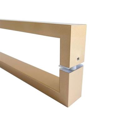 Imagem de Puxador Square Aço Inox 40 cm Portas Dourado Champanhe - DECORPLACE